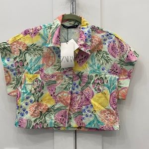Zara Womens size small button down. Brand new with tags.